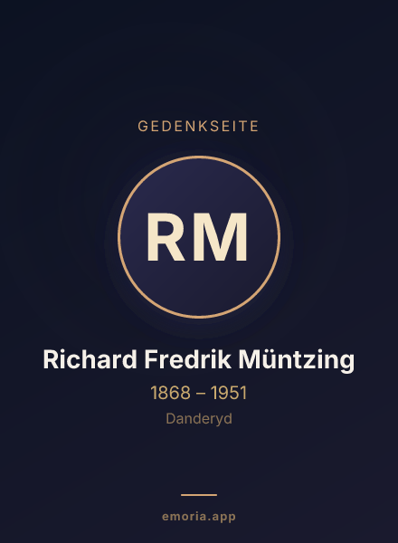 Gedenkportrait von Richard Fredrik Müntzing