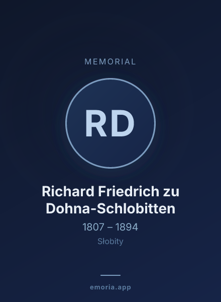Memorial portrait of Richard Friedrich zu Dohna-Schlobitten
