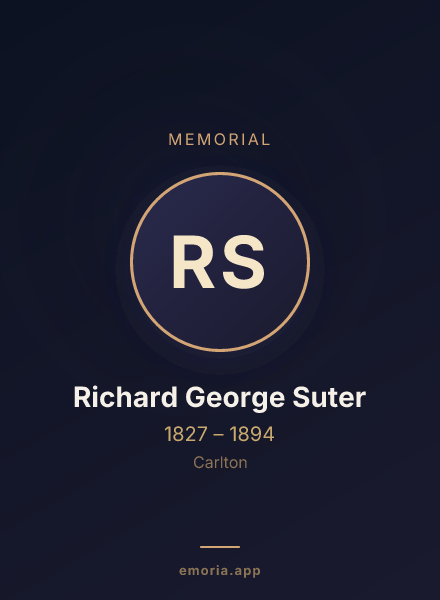Memorial portrait of Richard George Suter