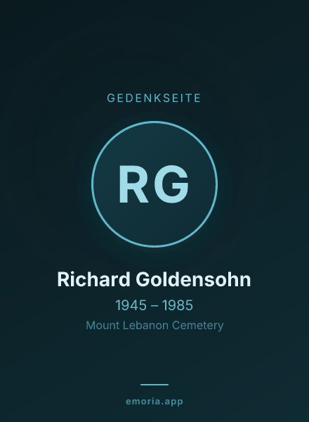 Gedenkportrait von Richard Goldensohn