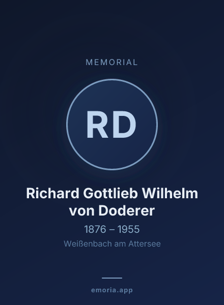 Memorial portrait of Richard Gottlieb Wilhelm von Doderer