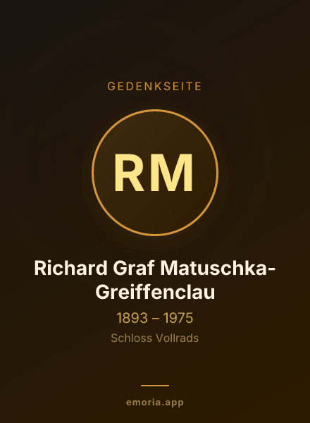 Gedenkportrait von Richard Graf Matuschka-Greiffenclau
