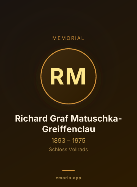 Memorial portrait of Richard Graf Matuschka-Greiffenclau