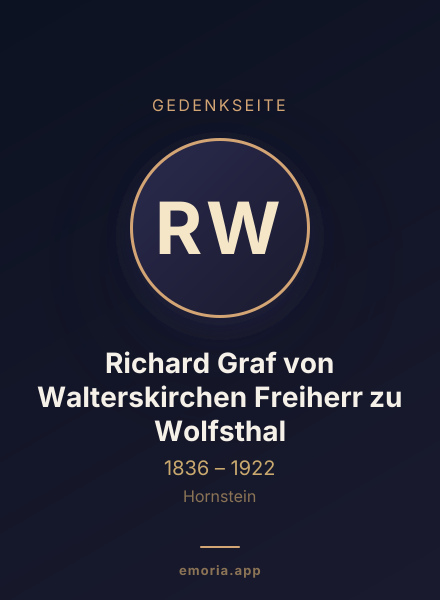 Gedenkportrait von Richard Graf von Walterskirchen Freiherr zu Wolfsthal