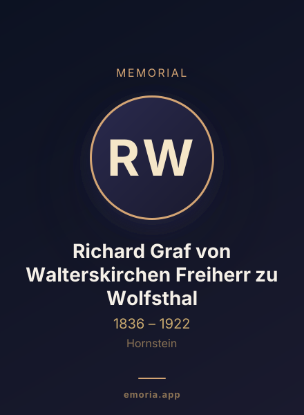 Memorial portrait of Richard Graf von Walterskirchen Freiherr zu Wolfsthal