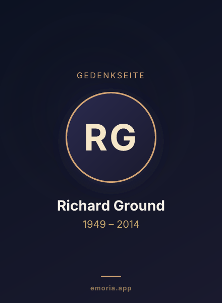 Gedenkportrait von Richard Ground