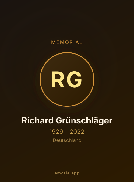 Memorial portrait of Richard Grünschläger