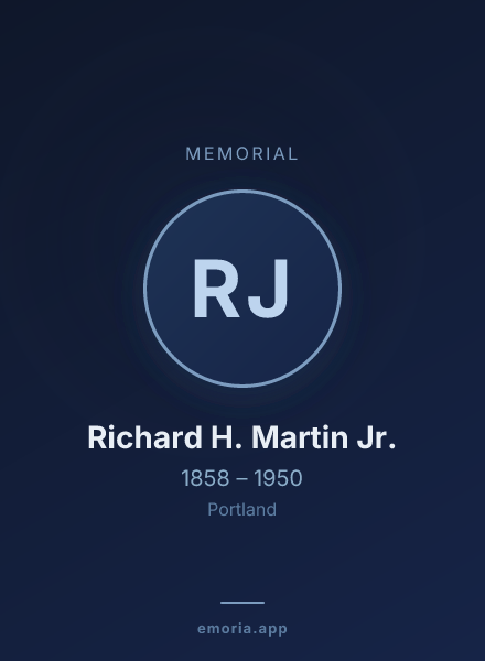 Memorial portrait of Richard H. Martin Jr.