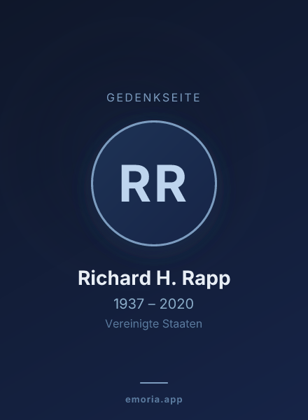 Gedenkportrait von Richard H. Rapp