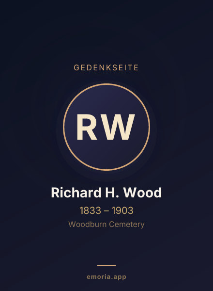 Gedenkportrait von Richard H. Wood