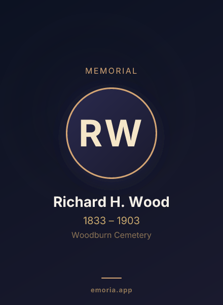 Memorial portrait of Richard H. Wood
