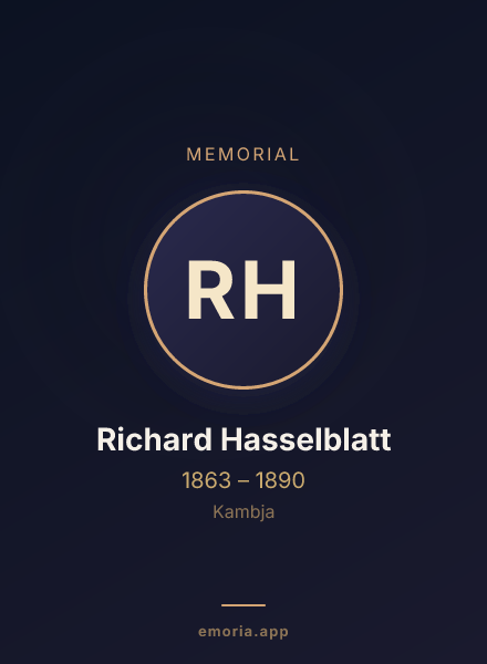 Memorial portrait of Richard Hasselblatt
