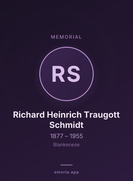 Memorial portrait of Richard Heinrich Traugott Schmidt
