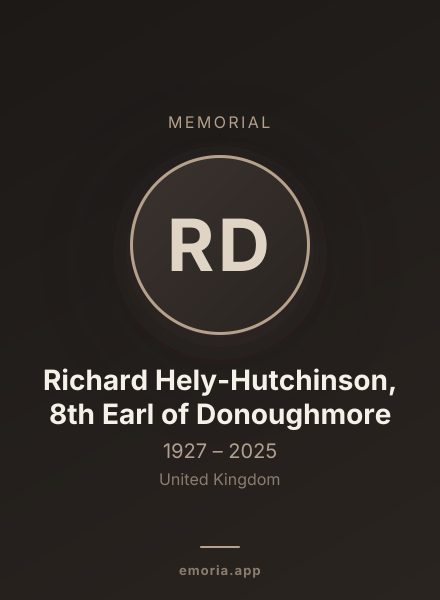 Memorial portrait of Richard Hely-Hutchinson, 8th Earl of Donoughmore