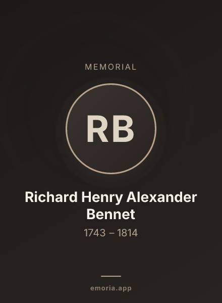 Memorial portrait of Richard Henry Alexander Bennet