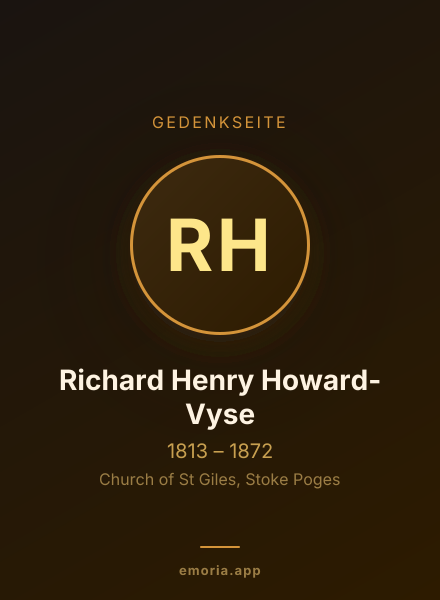 Gedenkportrait von Richard Henry Howard-Vyse
