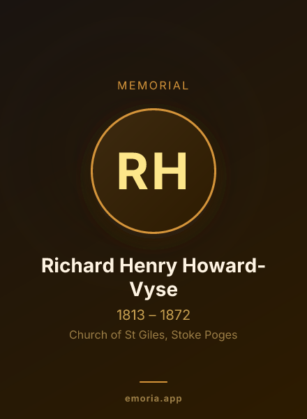 Memorial portrait of Richard Henry Howard-Vyse