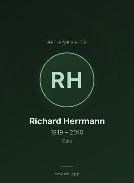 Gedenkportrait von Richard Herrmann