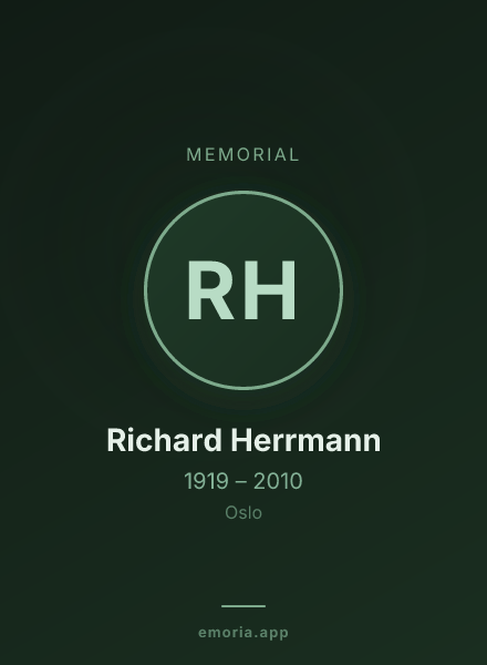 Memorial portrait of Richard Herrmann