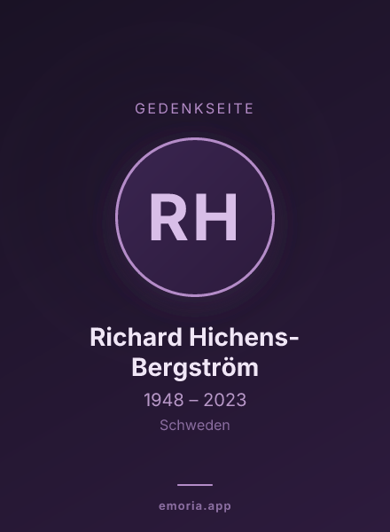 Gedenkportrait von Richard Hichens-Bergström