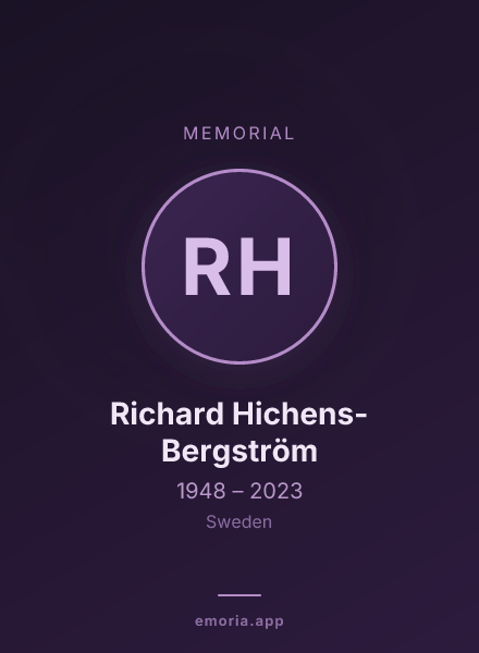 Memorial portrait of Richard Hichens-Bergström