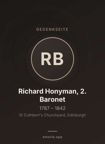Gedenkportrait von Richard Honyman, 2. Baronet
