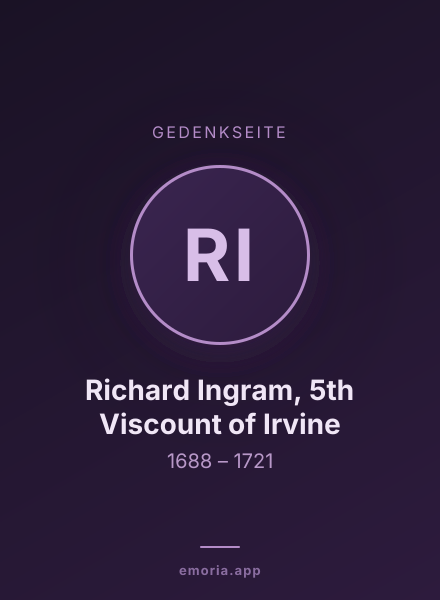 Gedenkportrait von Richard Ingram, 5th Viscount of Irvine