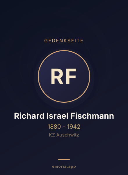 Gedenkportrait von Richard Israel Fischmann