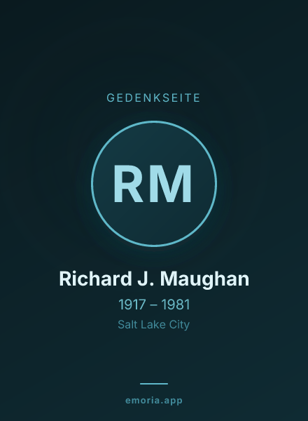 Gedenkportrait von Richard J. Maughan
