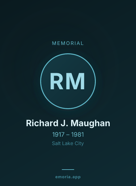 Memorial portrait of Richard J. Maughan