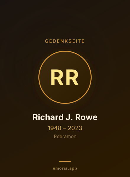 Gedenkportrait von Richard J. Rowe