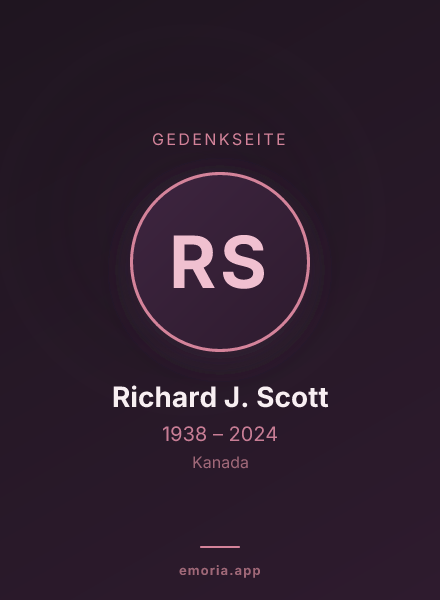 Gedenkportrait von Richard J. Scott