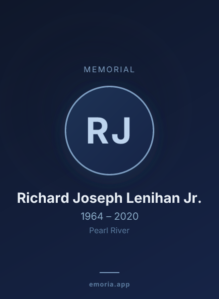 Memorial portrait of Richard Joseph Lenihan Jr.