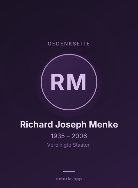 Gedenkportrait von Richard Joseph Menke