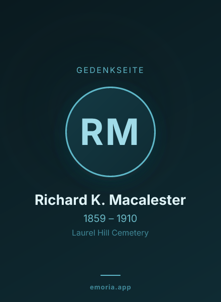 Gedenkportrait von Richard K. Macalester