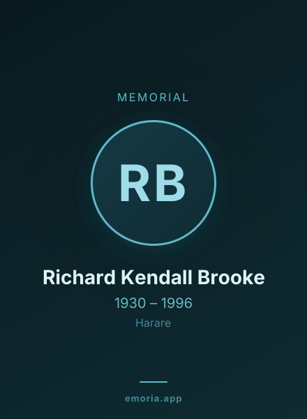 Memorial portrait of Richard Kendall Brooke