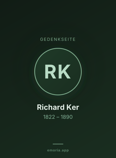 Gedenkportrait von Richard Ker