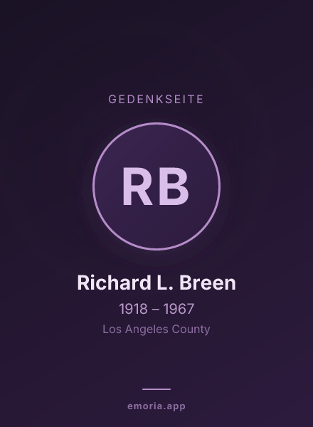 Gedenkportrait von Richard L. Breen