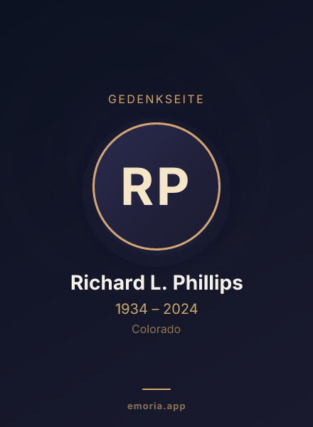 Gedenkportrait von Richard L. Phillips