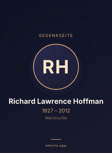 Gedenkportrait von Richard Lawrence Hoffman