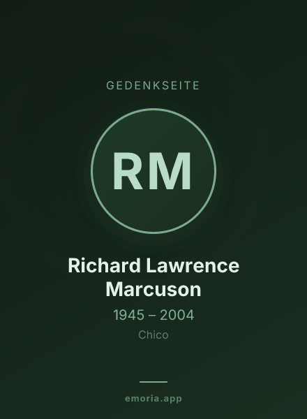 Gedenkportrait von Richard Lawrence Marcuson