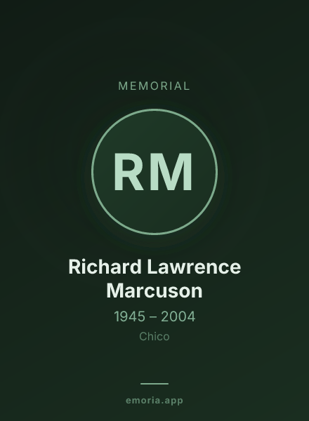 Memorial portrait of Richard Lawrence Marcuson