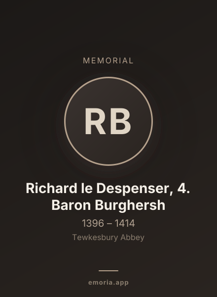 Memorial portrait of Richard le Despenser, 4. Baron Burghersh