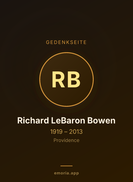Gedenkportrait von Richard LeBaron Bowen