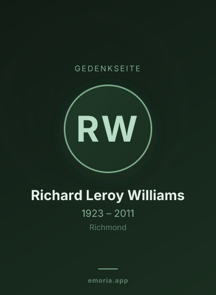 Gedenkportrait von Richard Leroy Williams
