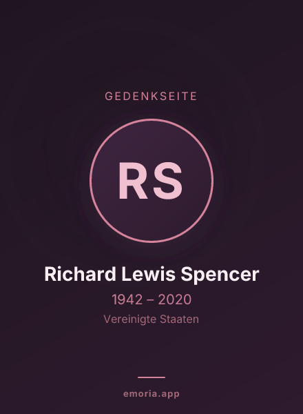 Gedenkportrait von Richard Lewis Spencer