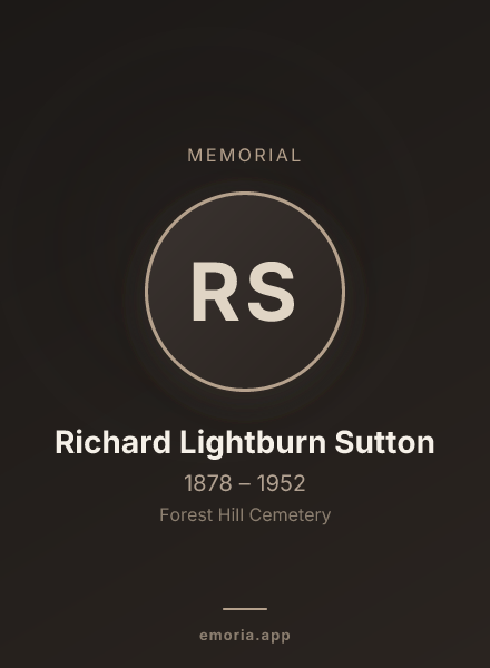 Memorial portrait of Richard Lightburn Sutton