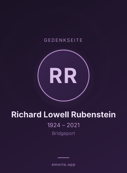 Gedenkportrait von Richard Lowell Rubenstein