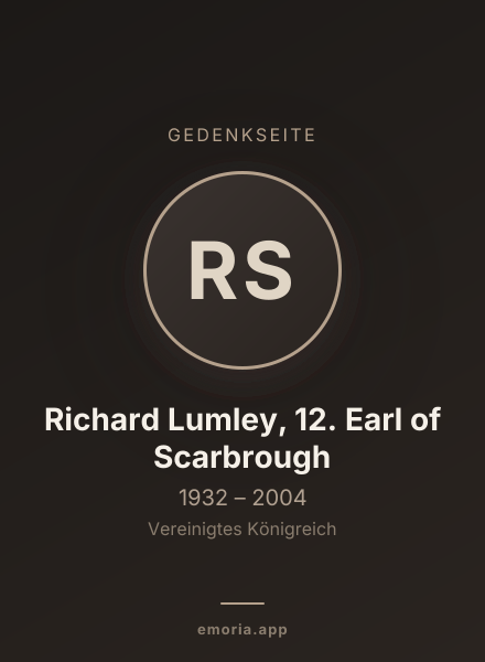 Gedenkportrait von Richard Lumley, 12. Earl of Scarbrough