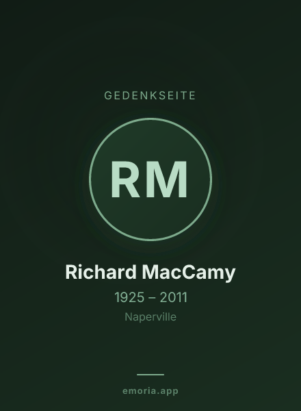 Gedenkportrait von Richard MacCamy